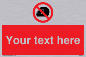 Custom No Motorcycle Helmets Sign