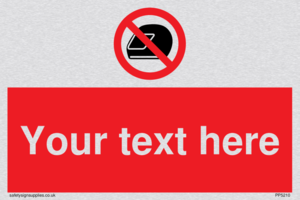 Custom No Motorcycle Helmets Sign