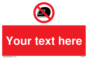 Custom No Motorcycle Helmets Sign 
