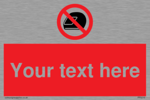 Custom No Motorcycle Helmets Sign