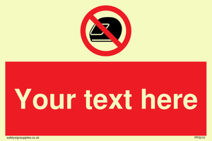 Custom No Motorcycle Helmets Sign