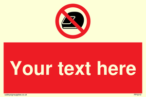 Custom No Motorcycle Helmets Sign