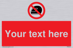 Custom No Motorcycle Helmets Sign