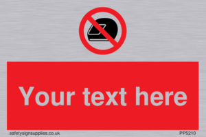 Custom No Motorcycle Helmets Sign