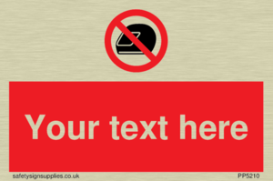 Custom No Motorcycle Helmets Sign