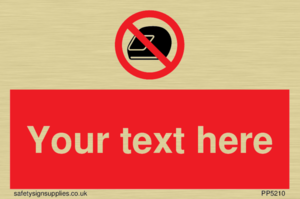 Custom No Motorcycle Helmets Sign