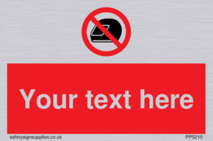 Custom No Motorcycle Helmets Sign