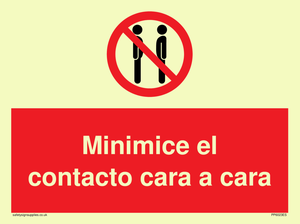 Minimice el contacto cara a cara