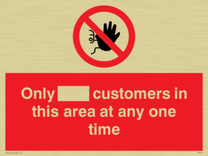 Only [ ] customers in this area at any one time
