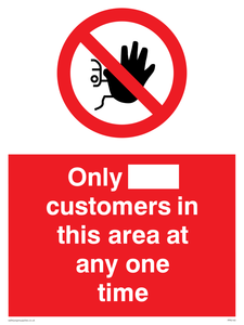 Only [ ] customers in this area at any one time sign 