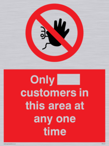 Only [ ] customers in this area at any one time