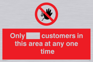 Only [ ] customers in this area at any one time