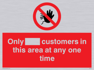 Only [ ] customers in this area at any one time