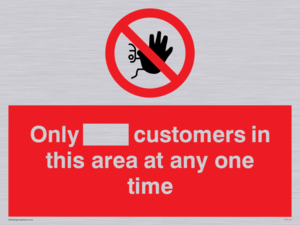 Only [ ] customers in this area at any one time