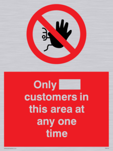 Only [ ] customers in this area at any one time