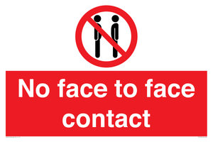 No face to face contact