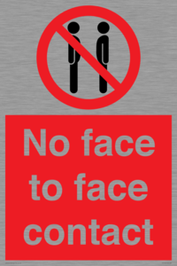 No face to face contact