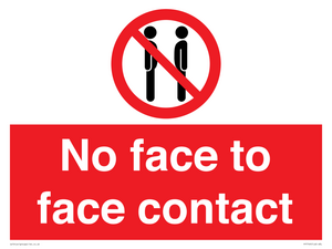 No face to face contact