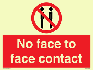 No face to face contact