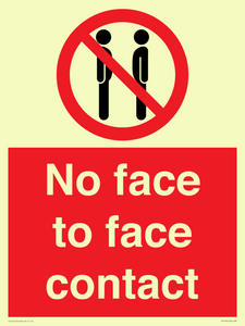 No face to face contact
