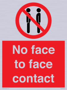 No face to face contact