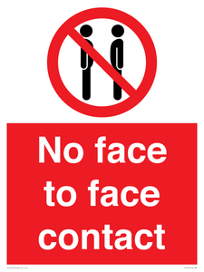 No face to face contact