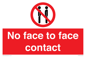 No face to face contact