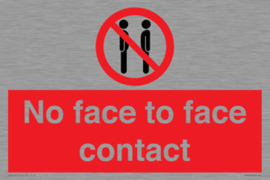 No face to face contact