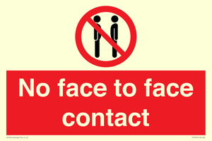 No face to face contact