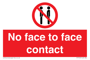 No face to face contact
