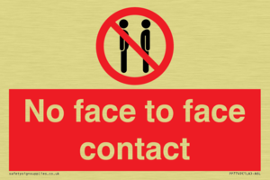 No face to face contact