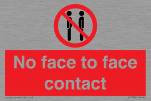No face to face contact