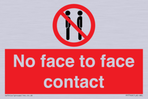 No face to face contact