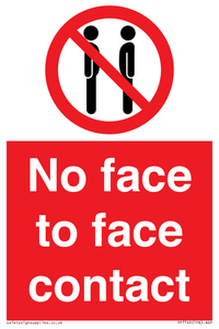 No face to face contact