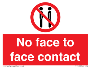 No face to face contact