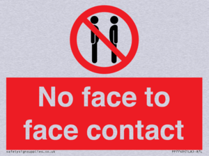 No face to face contact