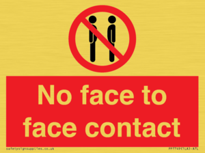 No face to face contact