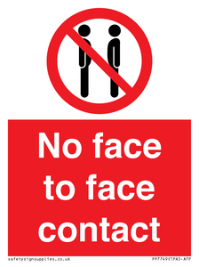 No face to face contact