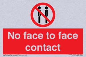 No face to face contact