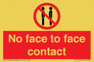 No face to face contact