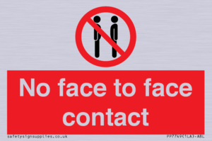 No face to face contact