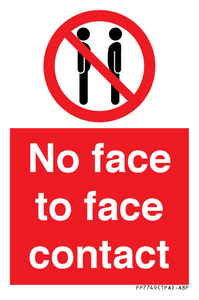 No face to face contact