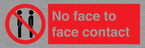 No face to face contact