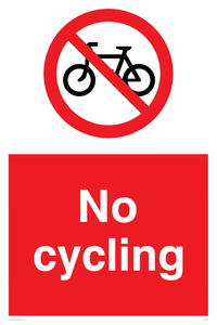 No cycling sign 