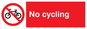 No cycling sign 