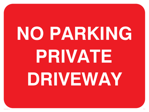 No parking private driveway