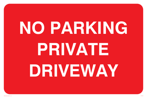 No parking private driveway