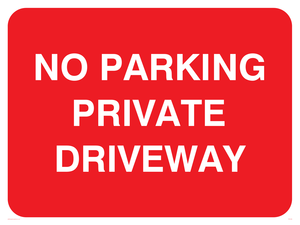 No parking private driveway