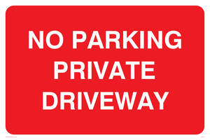 No parking private driveway