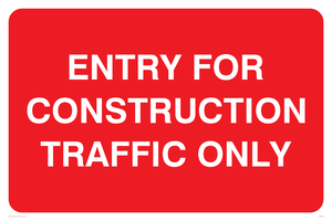 entry for construction traffic